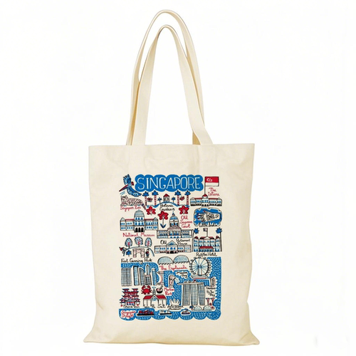 Singapore新加坡帆布包城市文创帆布袋定制环保购物袋大容量旅行