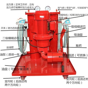 125液压油滤油机 100 2LUC加油机抽油机 双筒滤油机SLUC