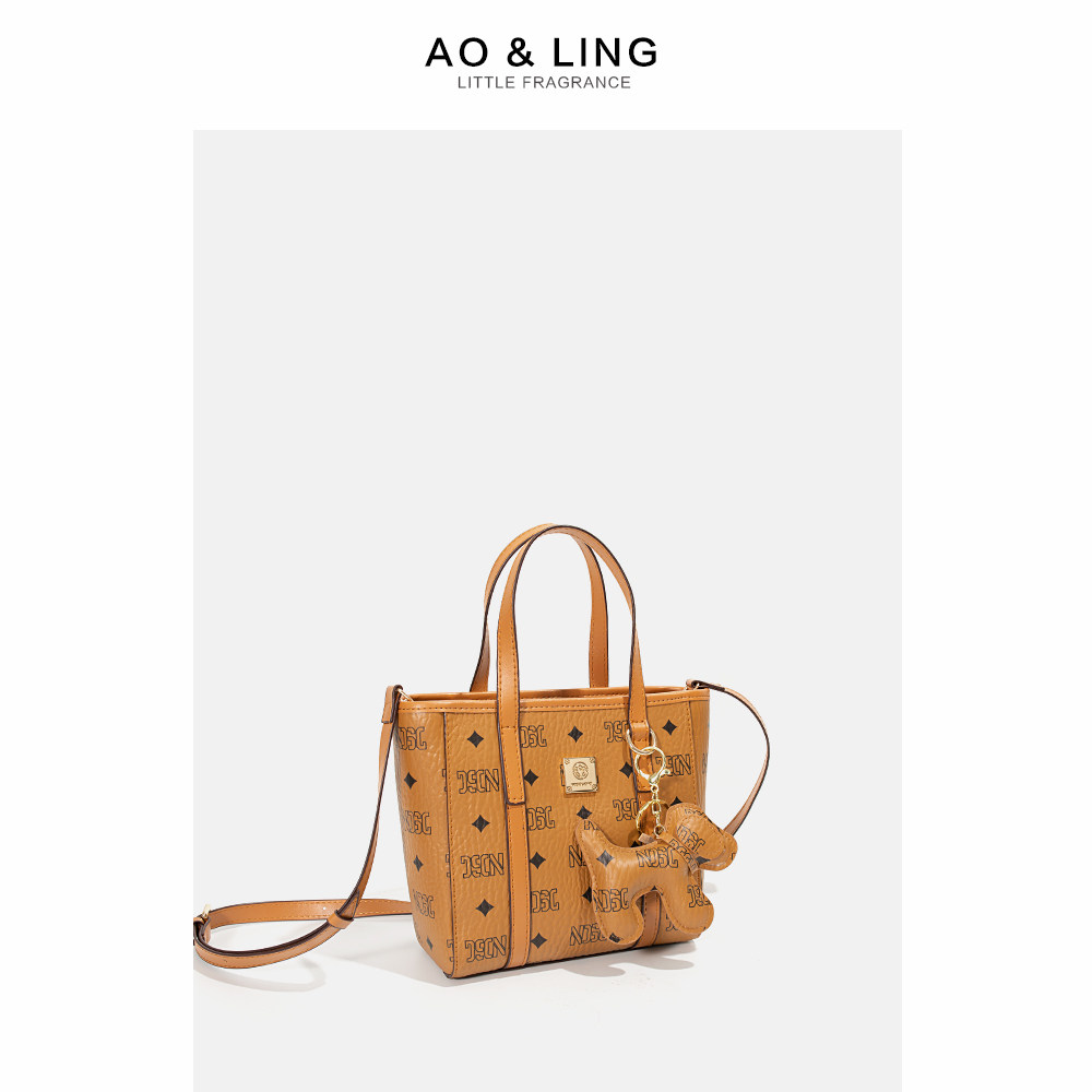 2025新款经典印花女士迷你购物袋手提包单肩斜挎包菜篮子包托特包