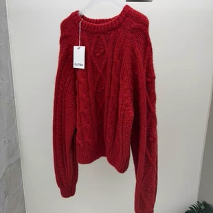 2025秋冬圆领麻花针织衫 代购 毛衣女 韩国直邮东大门正品 GLITTER