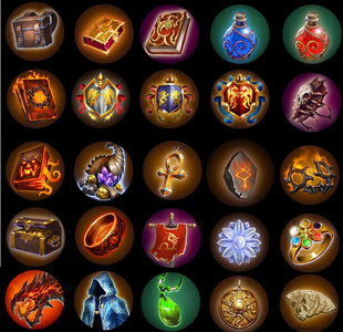 310游戏美 术资源游戏素材 游戏界面UI英雄无敌6图标集合/透明PNG