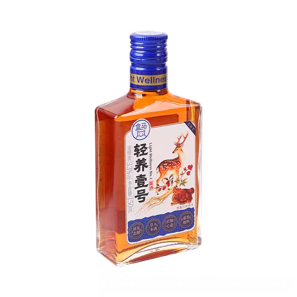代购盒马轻养壹号露酒150ml 人参鹿血等滋补配方 低糖清爽口感