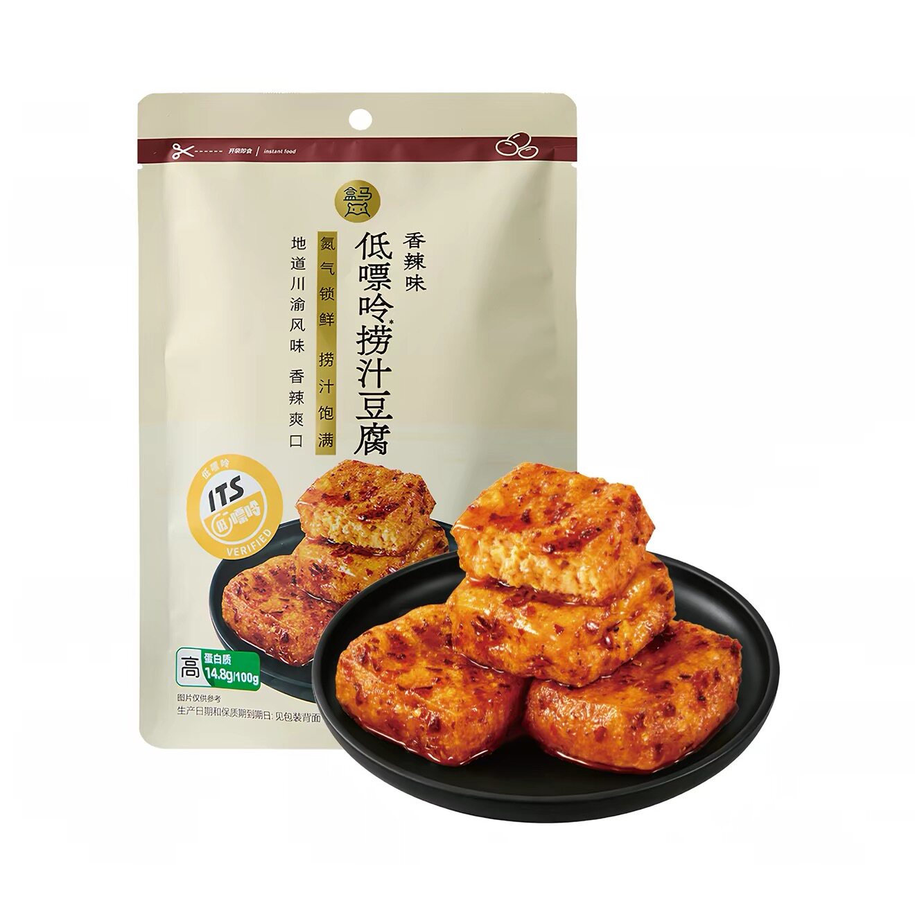 代购盒马捞汁豆腐(香辣味)158g口口爆汁辣味外酥里嫩袋装零食川渝