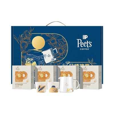代购盒马Peet'sCoffee皮爷咖啡月栖瑰夏(挂耳咖啡器具礼盒)10g*20