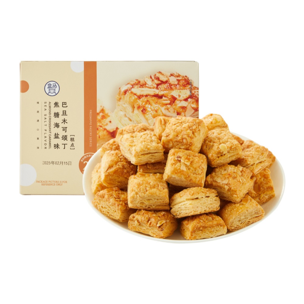 盒马代购巴旦木可颂丁 焦糖海盐味 180g零食盒马新品看剧零食休闲