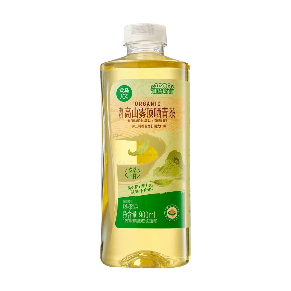 盒马代购 有机高山雾顶晒青茶饮料无糖 900ml有机 1600ml高山茶叶图片