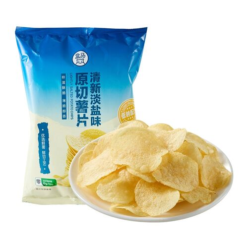 盒马代购原切薯片清新淡盐味150g袋装低钠配方0反脂肪酸鲜香酥脆