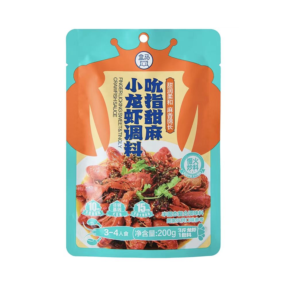 盒马代购吮指甜麻小龙虾调料200g甜润麻香绵长半固态复合调味料图片