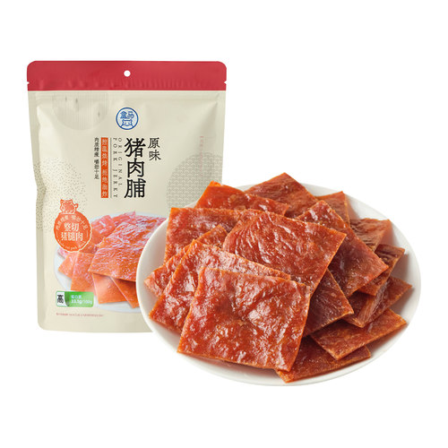 代购盒马原味猪肉脯238g袋装零食肉质精瘦整切猪腿肉好吃盒马新品