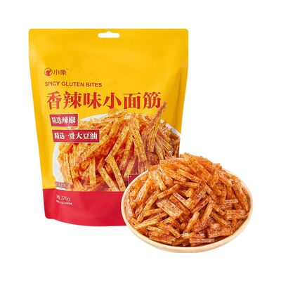 代购小象超市小象香辣味小面筋275g(内含约13包)根根爆汁