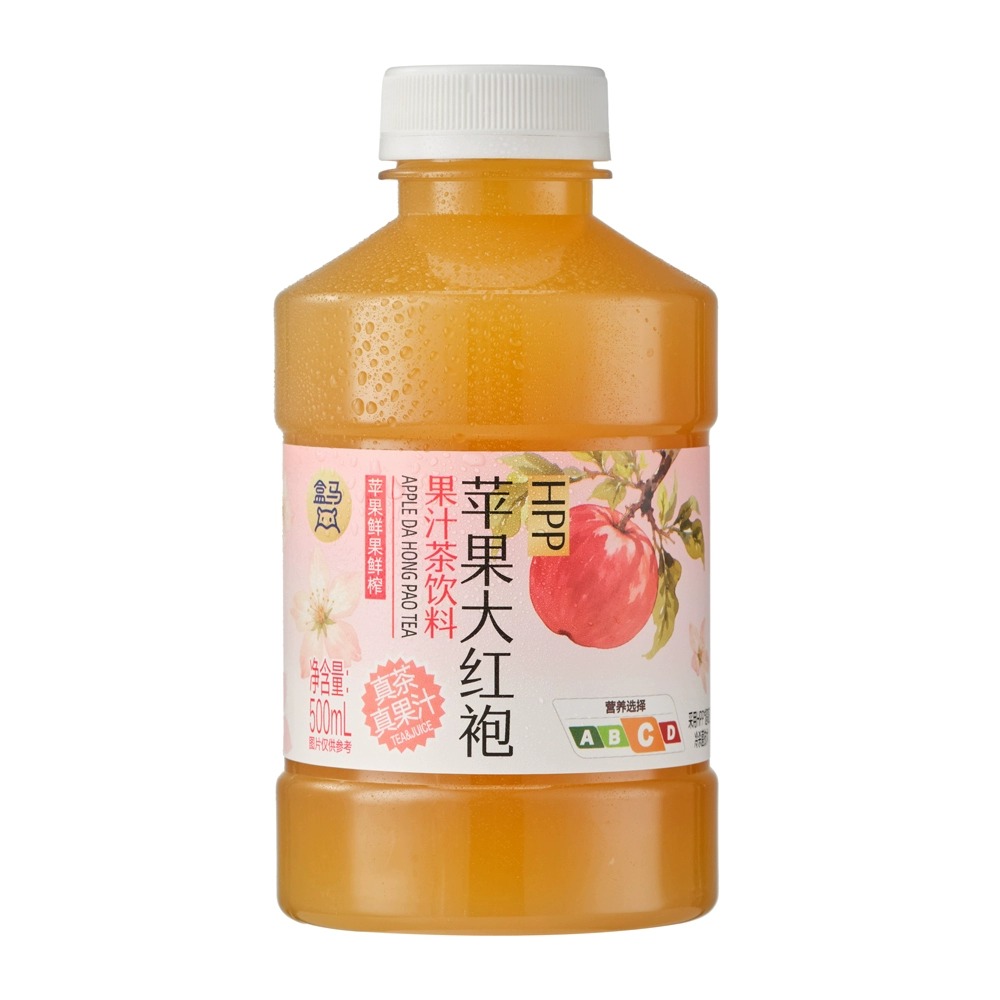 盒马代购 HPP苹果大红袍果汁茶饮料 500mL保留原汁原味冷压鲜榨