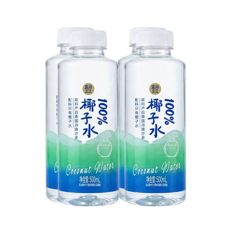 盒马代购100%椰子水500ml*4原料产自泰国丹嫩沙多天然电解质水
