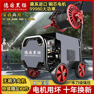 2026年新款德国黑猫洗车机家用220V高压水枪大功率洗地清洗机神器