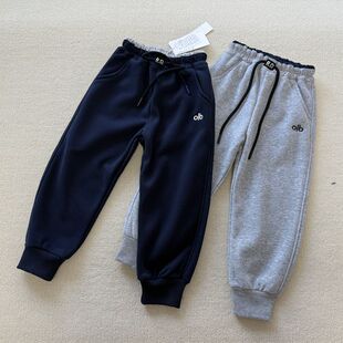 110-150码 冬款男女儿童加厚加绒一体绒宽松休闲运动长裤子绒裤
