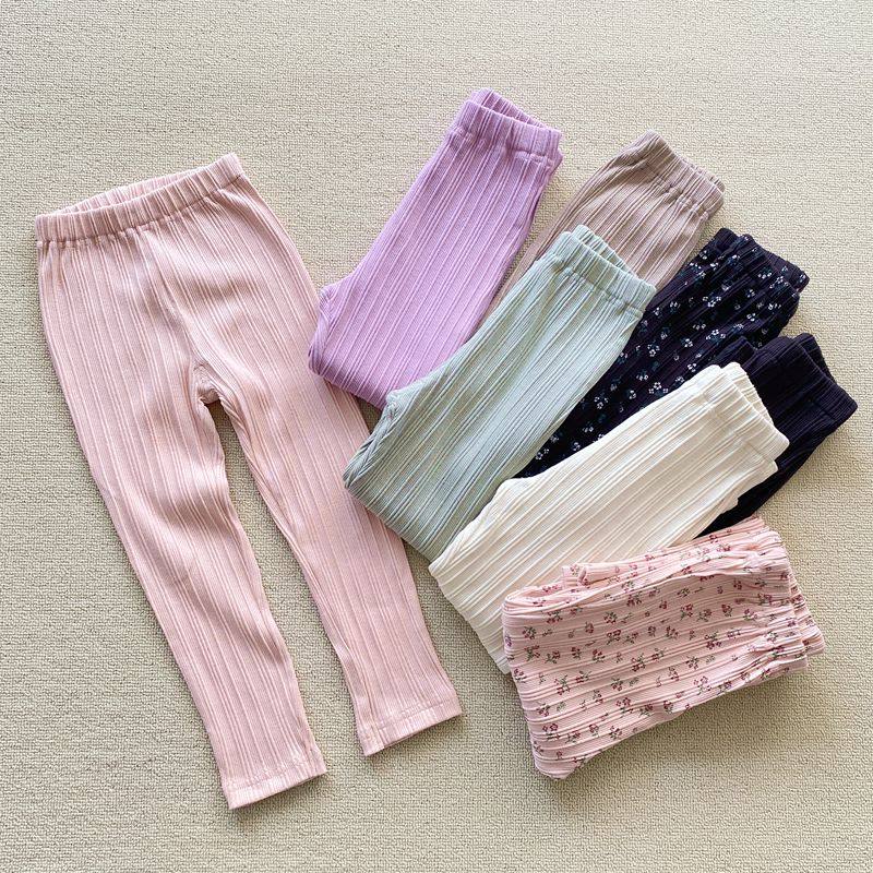 100-140码 外贸春秋女童儿童纯氨棉弹力柔软打底裤长裤子