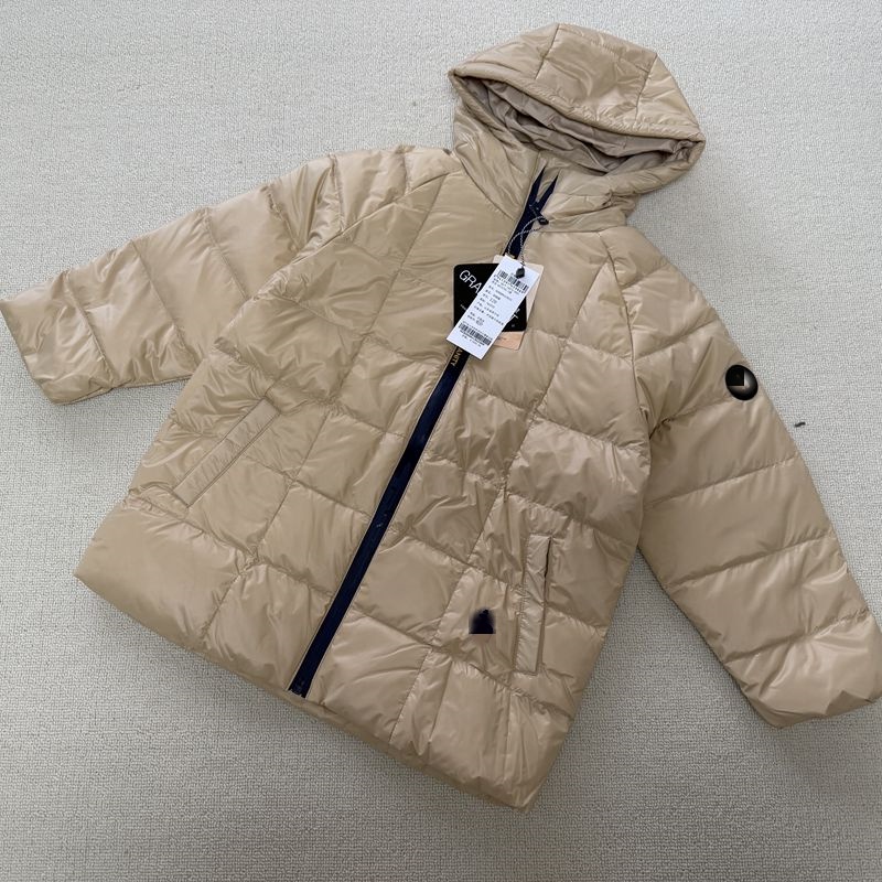 120-170码 专G儿童男女童装 轻便柔软防静电连帽拉链羽绒服