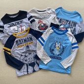 T恤上衣 男童儿童柔软印花长袖 12码 外贸春秋薄款