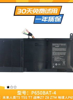 适用于未来人类T5 神舟Z7 CLEVO P650SE P650BAT-4 笔记本电池