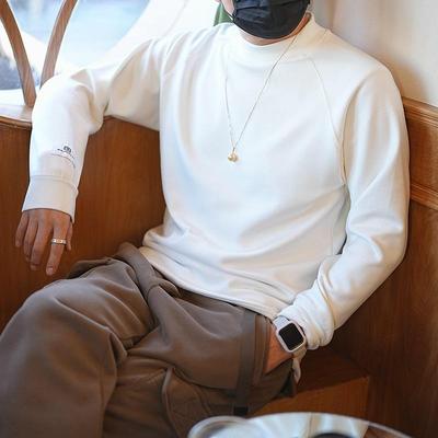 半高领长袖T恤双面绒德打底