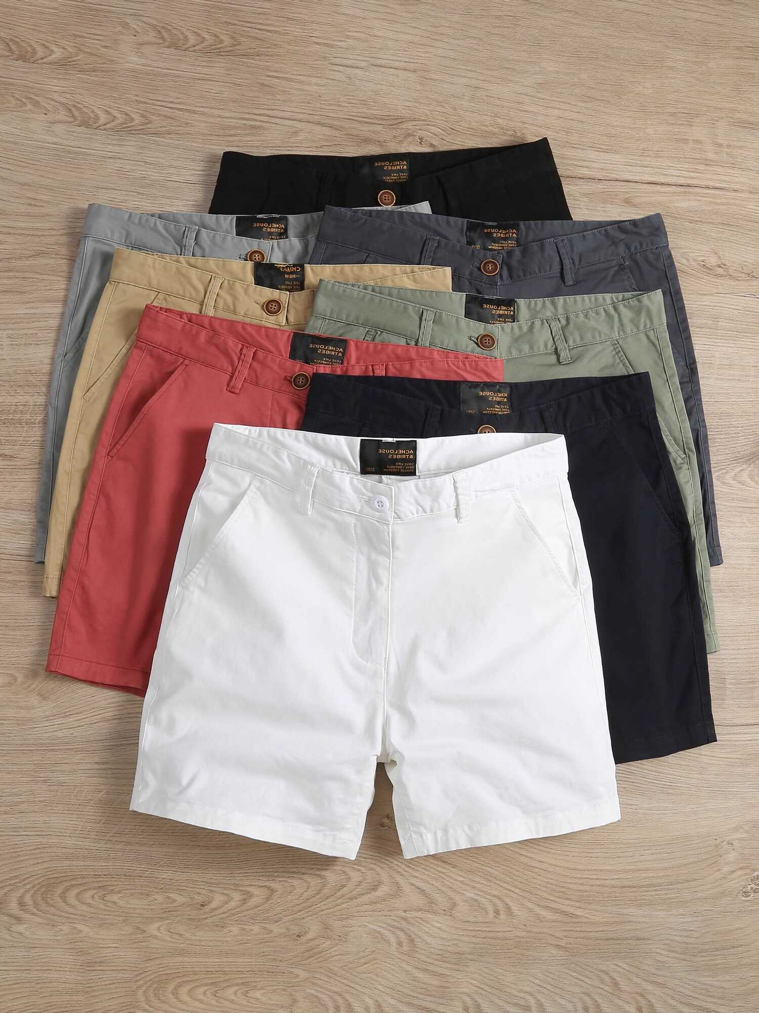 美式休闲纯棉薄款四分裤男夏季