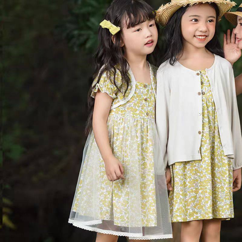 粒粒仔威奇猫女童外穿裙子防蚊裤夏装穗香系列背心裙宝宝公主裙图片