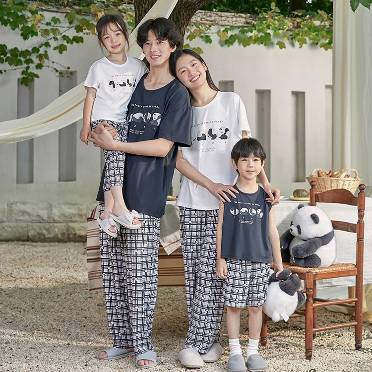 粒粒仔男女童家居服防蚊裤套装图片