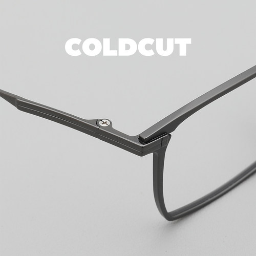 ColdCut冷切54片宽枪色眼镜框