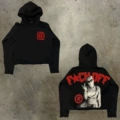 [Pure Cotton Hooded Sweatshirt]W70 (Black)