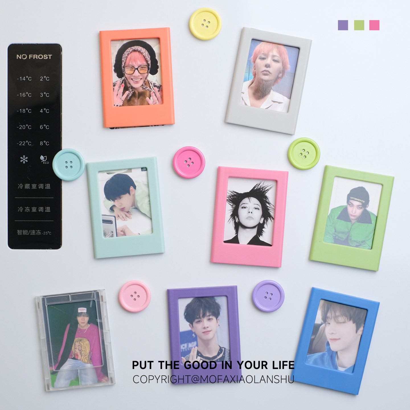 ins多巴胺拍立得磁吸相框冰箱贴mini3寸明星小卡照片创意展示框架,家居饰品,冰箱贴,淘宝优惠券,粉丝福利购,淘宝优惠卷