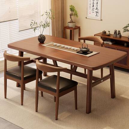 餐桌家用小户型轻奢现代简约长方形餐饮商用桌椅吃饭桌子出租房用