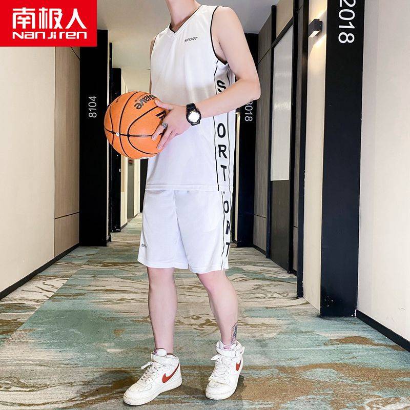 【南极人】男士休闲运动套装夏季短袖短裤跑步服中学生健身篮球服