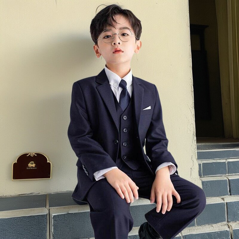 儿童西装套装男童2026新款婚礼主持人花童礼服男孩西服钢琴演出服