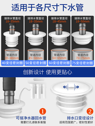 下水道硅胶防臭洗衣机通用接头