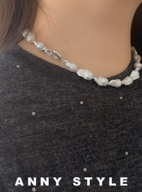 anna异形珍珠巴洛克女天然项链