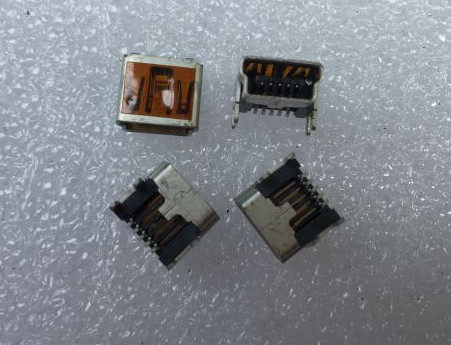 USB 5P母座 USB数据接口USB 迷你 5P 贴片插脚 短体尾插 V3口尾插