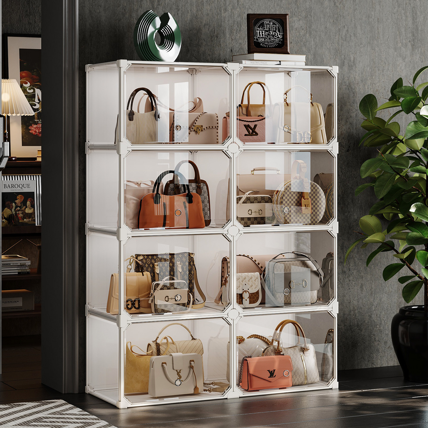 放包包收纳神器存放展示柜置物架包架家用防尘盒大包包柜架子落地