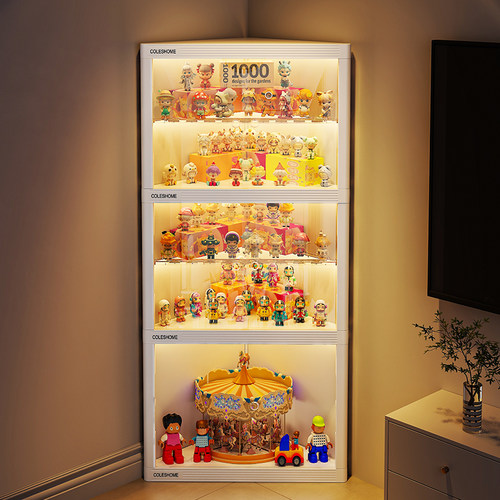 贴合墙角-省空间转角展示柜