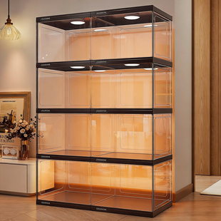 手办展示柜适用乐高亚透明克力摆件收纳盒汽车模型积木玩具陈列架