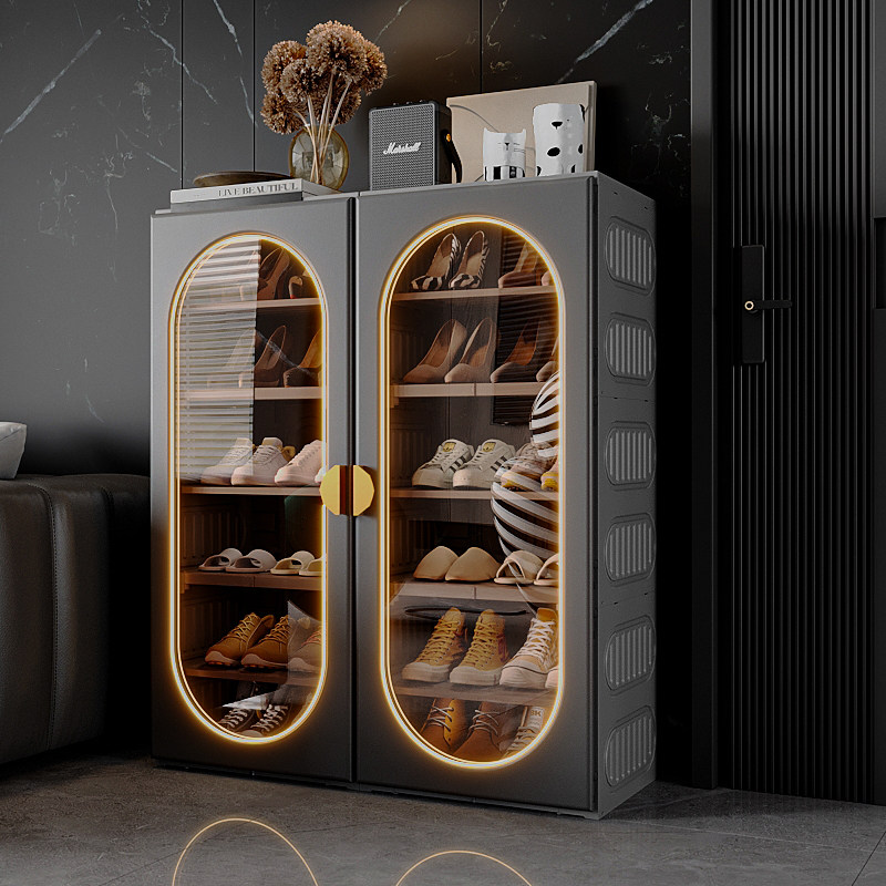 免安装鞋柜新款2025家用门口室内多层鞋子收纳柜一体靠墙塑料鞋架