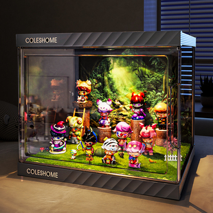 盲盒手办收纳展示架适用泡泡玛特星星人乐高摆件玩具积木模型柜子