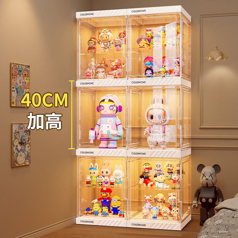 手办展示柜盲盒收纳适用乐高全透明玩具积木模型陈列摆件落地架子,收纳整理,手办收纳盒,淘宝优惠券,粉丝福利购,淘宝优惠卷