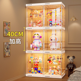 手办展示柜盲盒收纳适用乐高全透明玩具积木模型陈列摆件落地架子