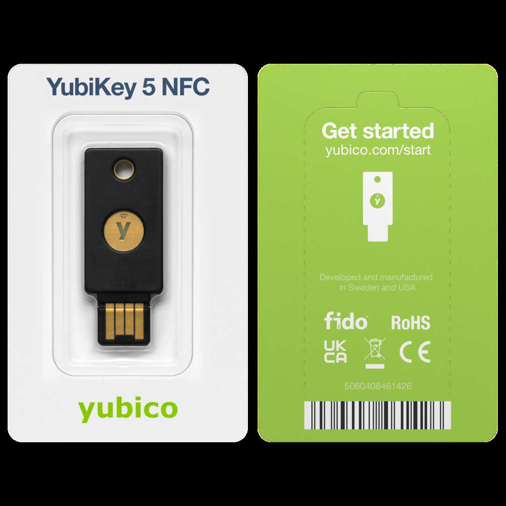 支持appleid苹果手机ios安全密钥美国银行yubikey5nfc开机登录