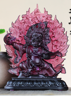 古法琉璃大黑天密宗寺庙财神像