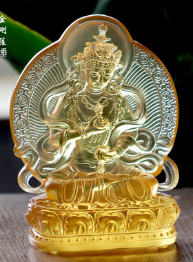 古法琉璃背板金刚萨埵菩萨佛像