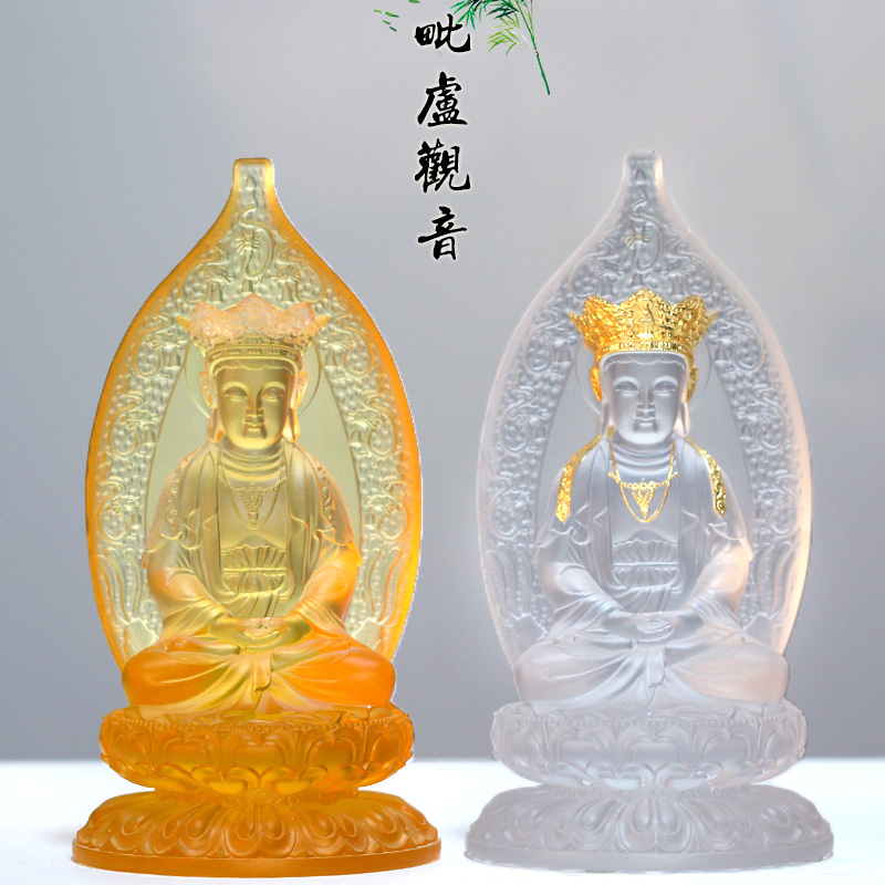 琉璃华严三圣文殊普贤菩萨毗卢观音佛像摆件居家客厅佛堂寺庙摆放