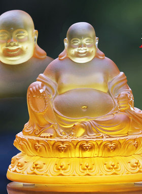 琉璃弥勒佛像布袋和尚大肚佛招财