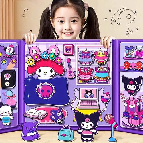 Магнитная детская книга с наклейками, игрушка, «сделай сам», не требует вырезания