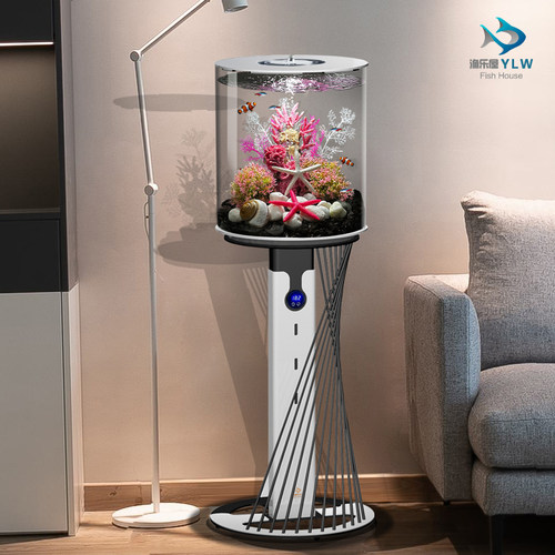 渔乐屋2025新款圆柱形高端鱼缸