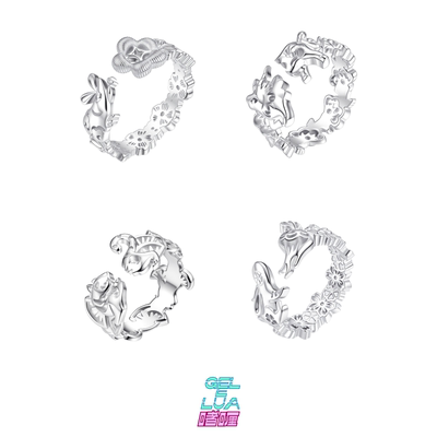 GELELUA啫喱十二辰灵【鼠牛虎兔】925银生肖戒指本命年长辈送礼